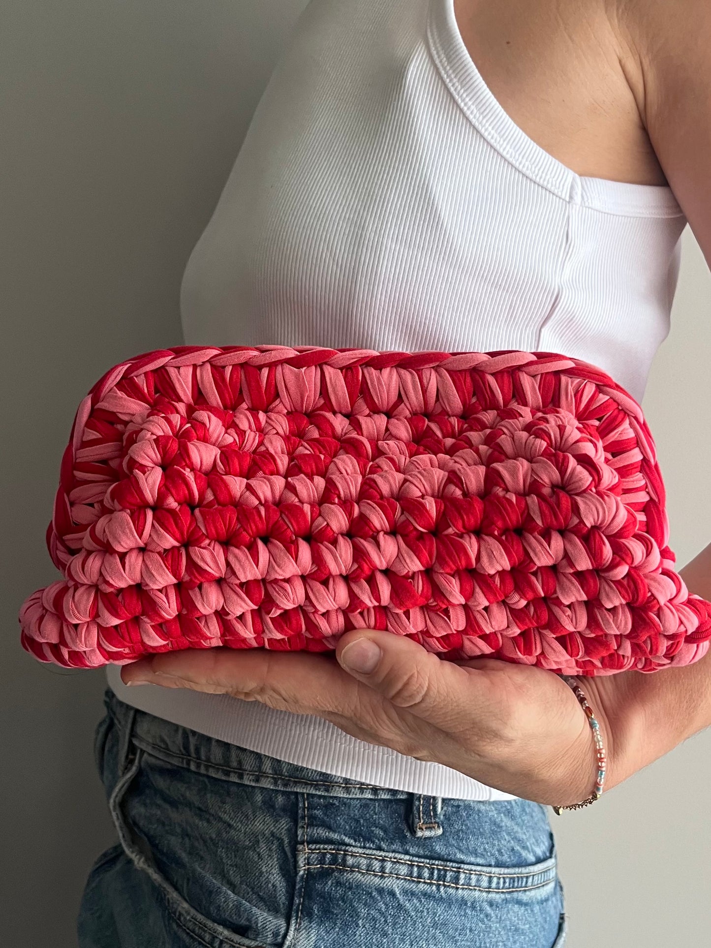 CLUTCH BAG RED-PINK