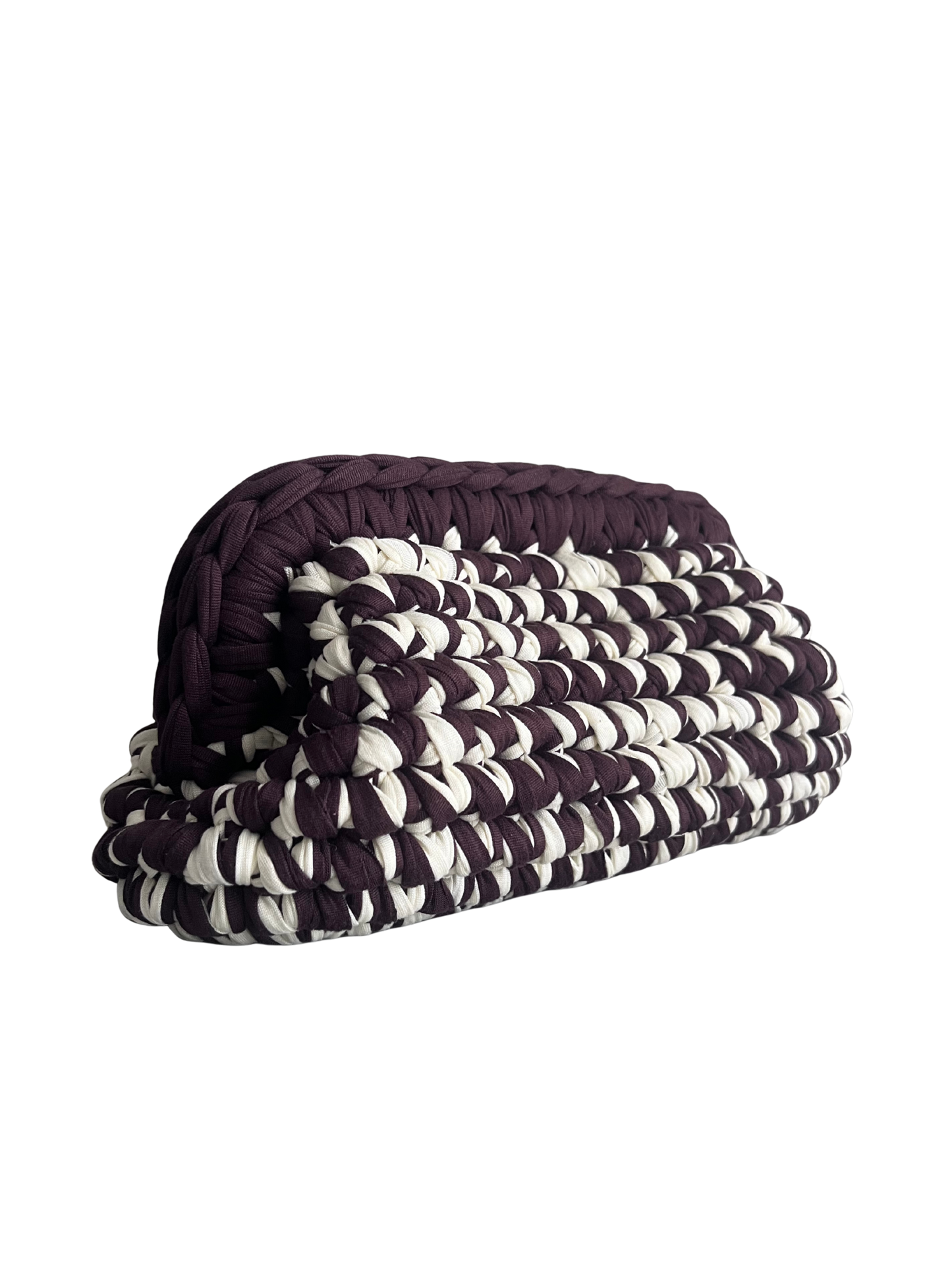 CLUTCH BAG BROWN-CREAM