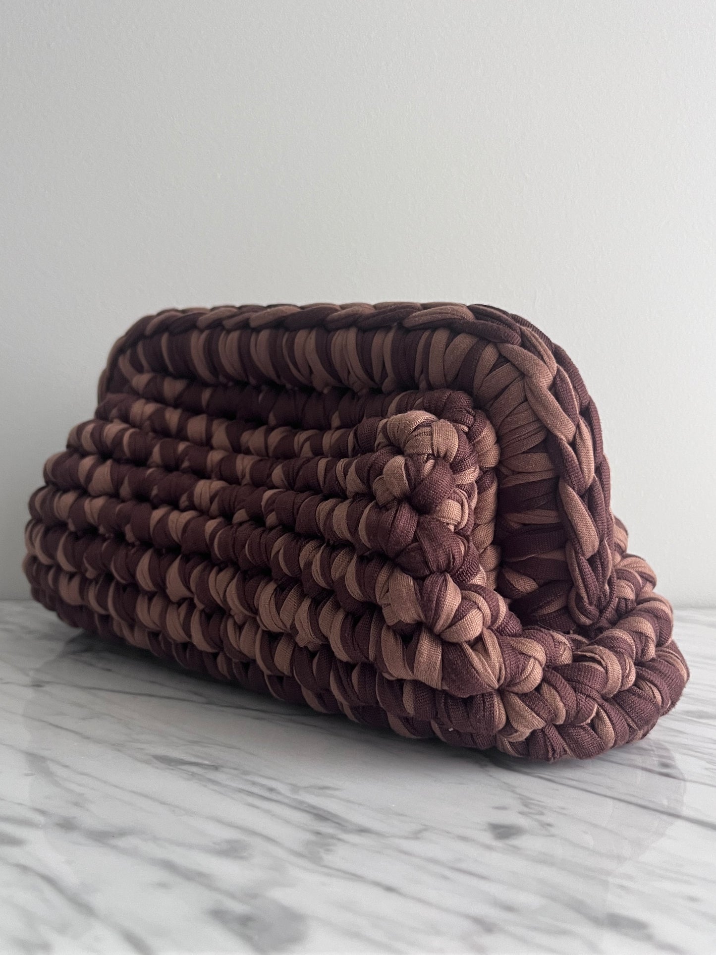 CLUTCH BAG BROWN- CAMEL