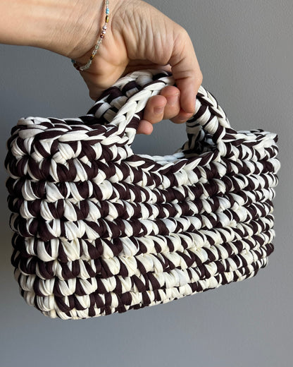 BASKET BAG BROWN & CREAM