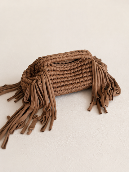 The Iconic Fringe Crochet Clutch Bag -  Made to Order
