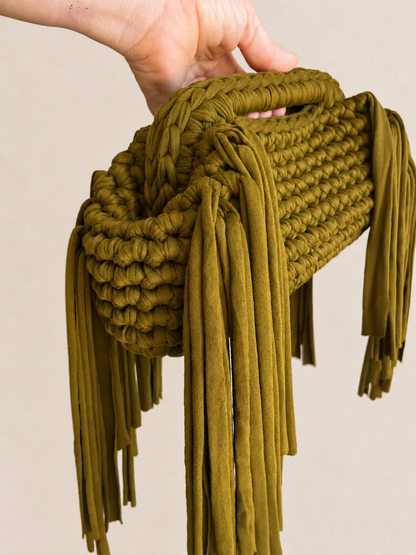The Iconic Fringe Crochet Clutch Bag -  Made to Order