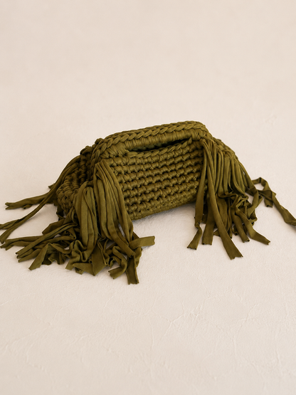 The Iconic Fringe Crochet Clutch Bag -  Made to Order
