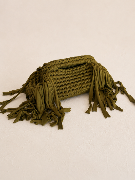 The Iconic Fringe Crochet Clutch Bag -  Made to Order