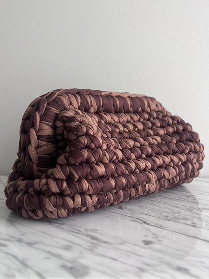 CLUTCH BAG BROWN- CAMEL