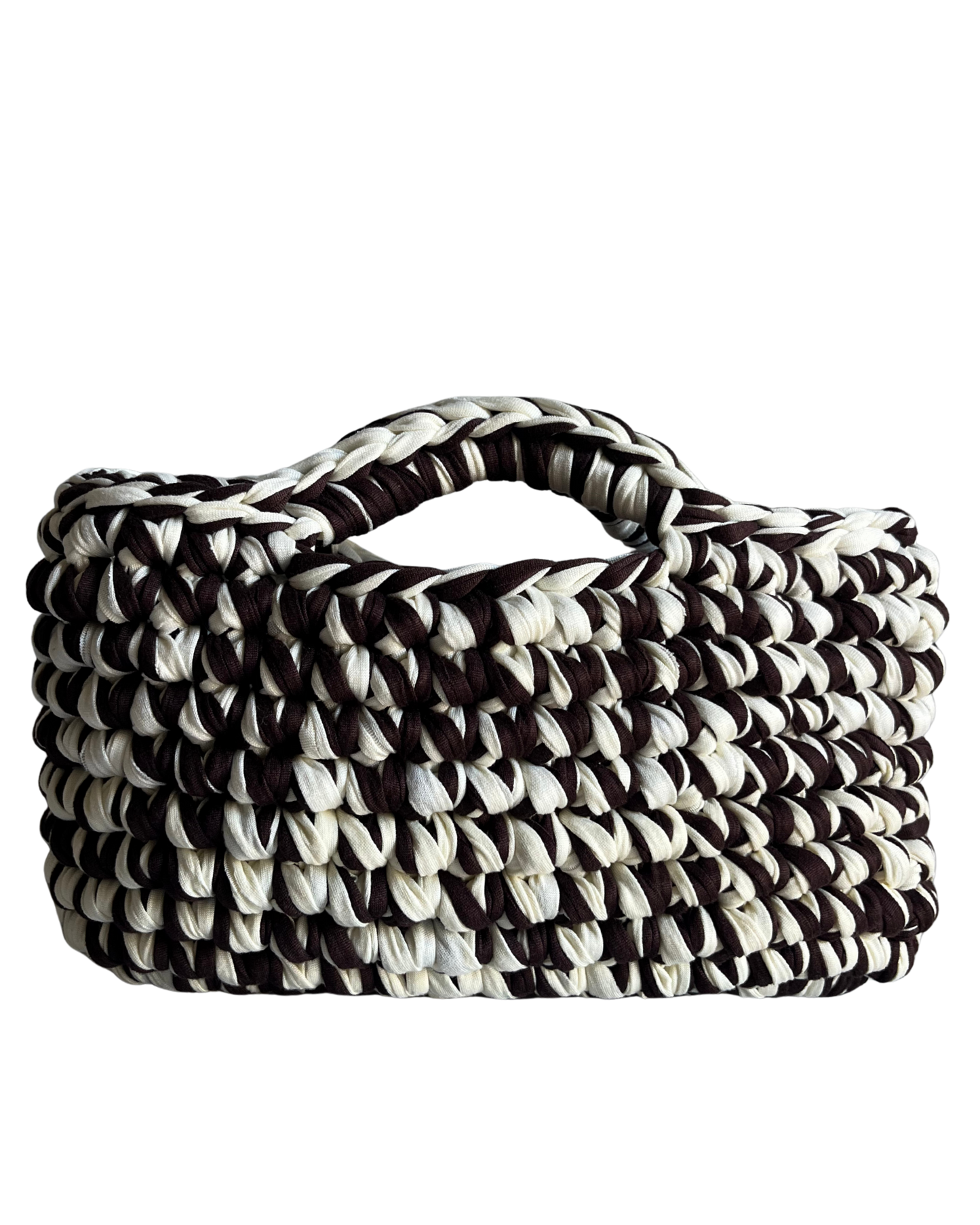 BASKET BAG BROWN & CREAM