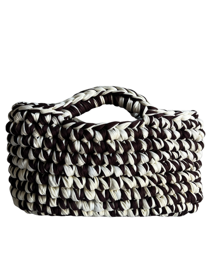 BASKET BAG BROWN & CREAM