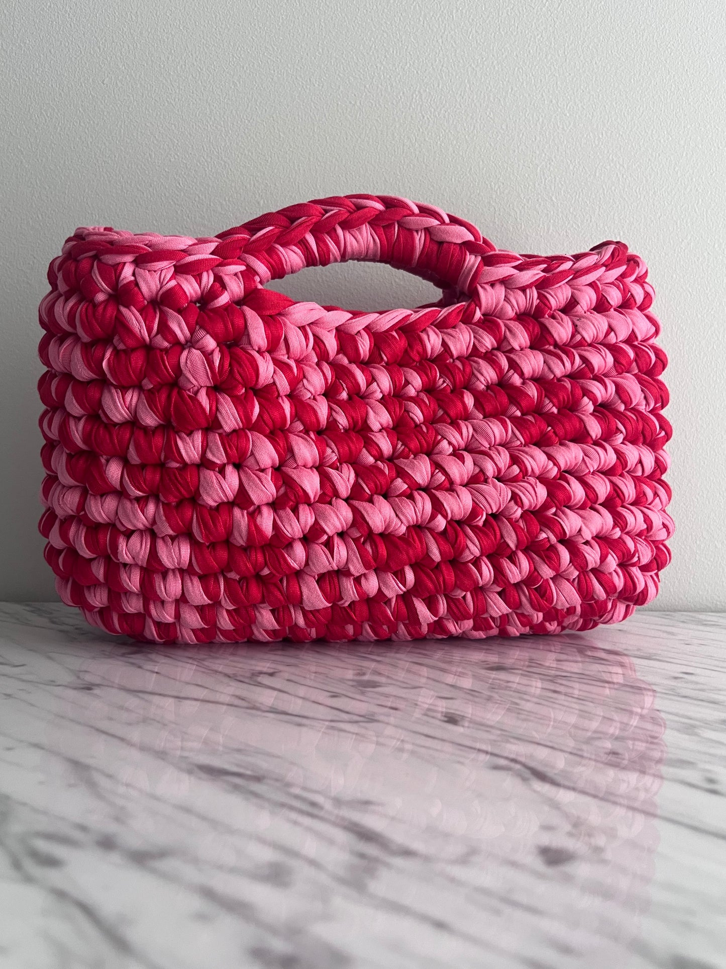 BASKET BAG RED-PINK