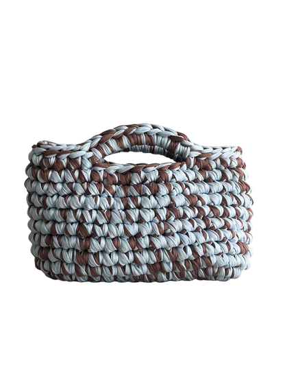 BASKET BAG CAMEL-AQUA