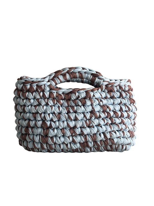 BASKET BAG CAMEL-AQUA