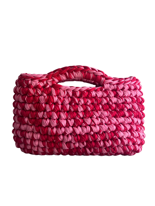 BASKET BAG RED-PINK