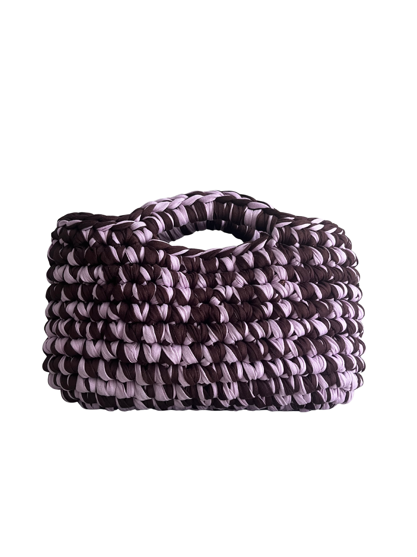 BASKET BAG BROWN-LILAC